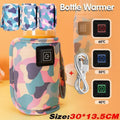 Pink portable USB milk warmer bag for baby bottles, travel feeding pouch by Everything Baby, designed for on-the-go warming.
