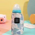 Pink portable USB milk warmer bag for baby bottles, ideal for on-the-go feeding and travel, by Everything Baby.