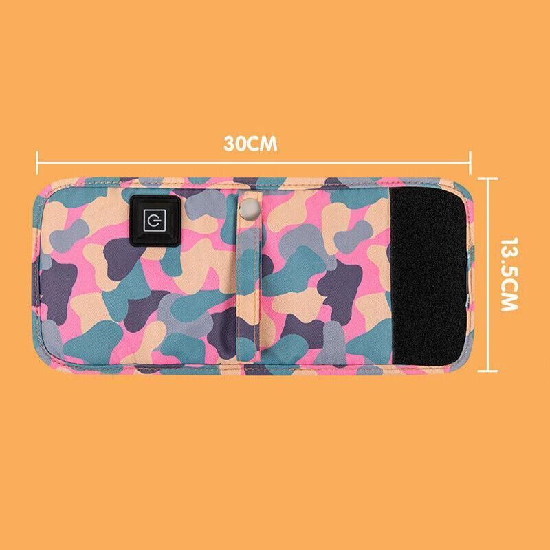 Pink portable USB milk warmer bag for baby feeding, with travel bottle insulator, designed by Everything Baby for on-the-go warmth.