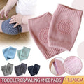 Green crawling knee pads for babies by Everything Baby, cushioned protectors for toddler knees, part of baby and kids clothing.