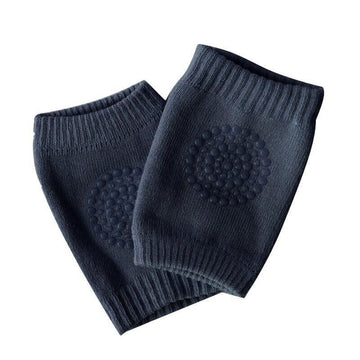 Navy crawling knee pads for babies by Everything Baby, soft protective cushion for toddler's knees during play and crawling.