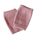 Pink crawling knee pads for babies by Everything Baby, soft protective cushions for toddler legs and knees.