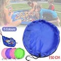 Blue 150cm kids play mat bag by Everything Baby, portable toy storage organizer with drawstring closure for Lego and toys