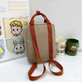 Khaki mini dinosaur backpack for kids, 21x10x26cm, featuring a playful dinosaur design, ideal for early learners and daily outings.