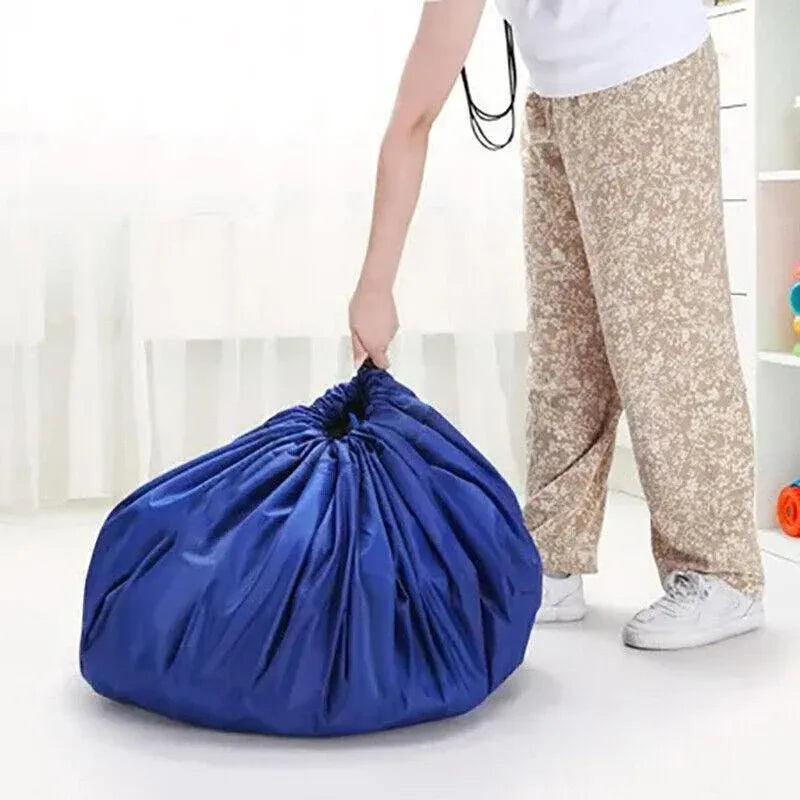 Pink 150cm kids play mat bag by Everything Baby, portable toy storage organizer for Lego and children's toys with drawstring closure.