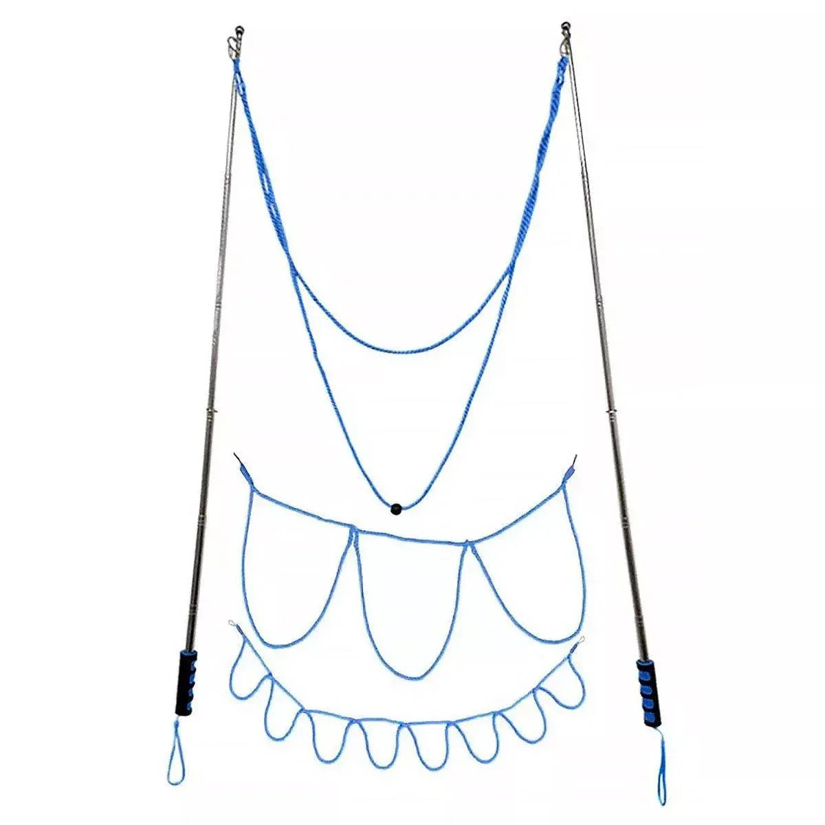 Blue double pole bubble rope for giant bubble outdoor party fun, designed for kids' outdoor play and bubble shows.