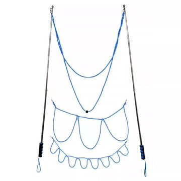 Blue double pole bubble rope for giant bubble outdoor party fun, designed for kids' outdoor play and bubble shows.