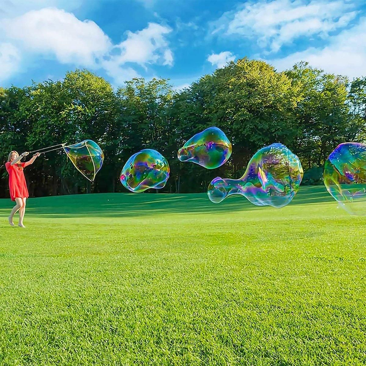 Blue double pole bubble rope for giant bubble outdoor party fun, designed for kids' outdoor play and bubble activities.