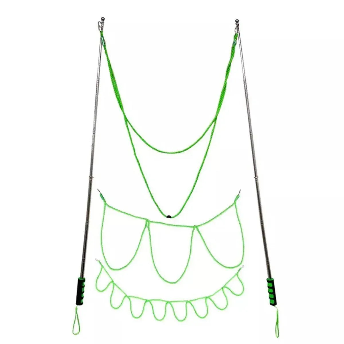Green double pole bubble rope for giant bubble shows, outdoor kids' toy by Everything Baby, perfect for outdoor party fun.