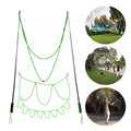Green double pole bubble rope for giant bubble outdoor fun, designed for kids' outdoor play and bubble shows by Everything Baby.