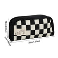 Two large capacity checkerboard pencil cases for kids by Everything Baby, ideal for storing pens, pencils, and stationery.