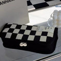 Two checkerboard pattern pencil cases by Everything Baby, large capacity stationery bags for kids' school supplies.