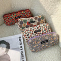 Blue floral large capacity pencil case by Everything Baby, soft corduroy stationery holder with multiple compartments.