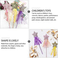 Set of four sequin fairy wands with magic pentagram designs for kids' pretend play and party favors, by Everything Baby.
