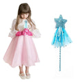 Set of four sequin fairy wands with pentagram designs, perfect for kids' pretend play and party favors, by Everything Baby.