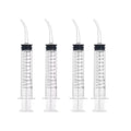 Set of four disposable dental syringes with curved tips for baby oral irrigation, from Everything Baby, 12ml capacity.