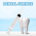 Set of four disposable dental syringes with curved tips for oral irrigation, suitable for baby and kids dental care.