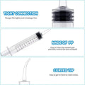 Set of four disposable 12ml dental syringes with curved tips for oral irrigation, designed for baby and kids dental care.