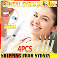 Set of four 12ml disposable dental syringes with curved tips for baby oral irrigation, by Everything Baby.