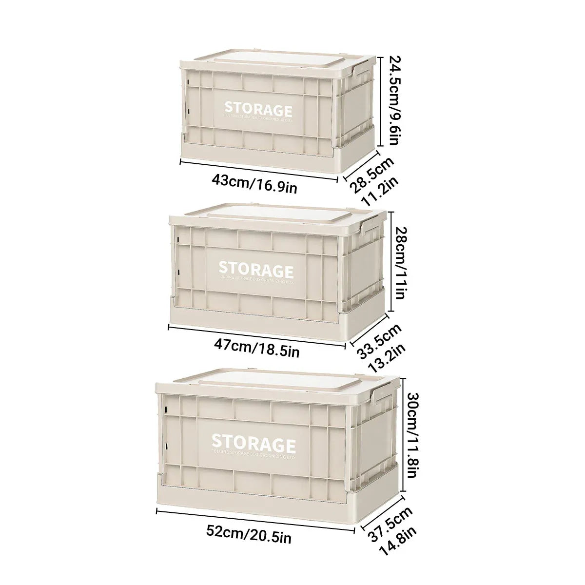 Large yellow foldable toy storage box by Everything Baby, durable plastic with spacious interior for kids' toy organization.