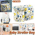 White multi-functional stroller hanging bag by Everything Baby, large capacity durable mommy bag for baby and kids stroller accessories.