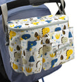 White multi-functional stroller hanging bag by Everything Baby, large capacity durable mommy bag for baby and kids accessories.