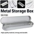 Set of 20 metal pencil box storage cases by Everything Baby, durable tin pen holders for organizing stationery.