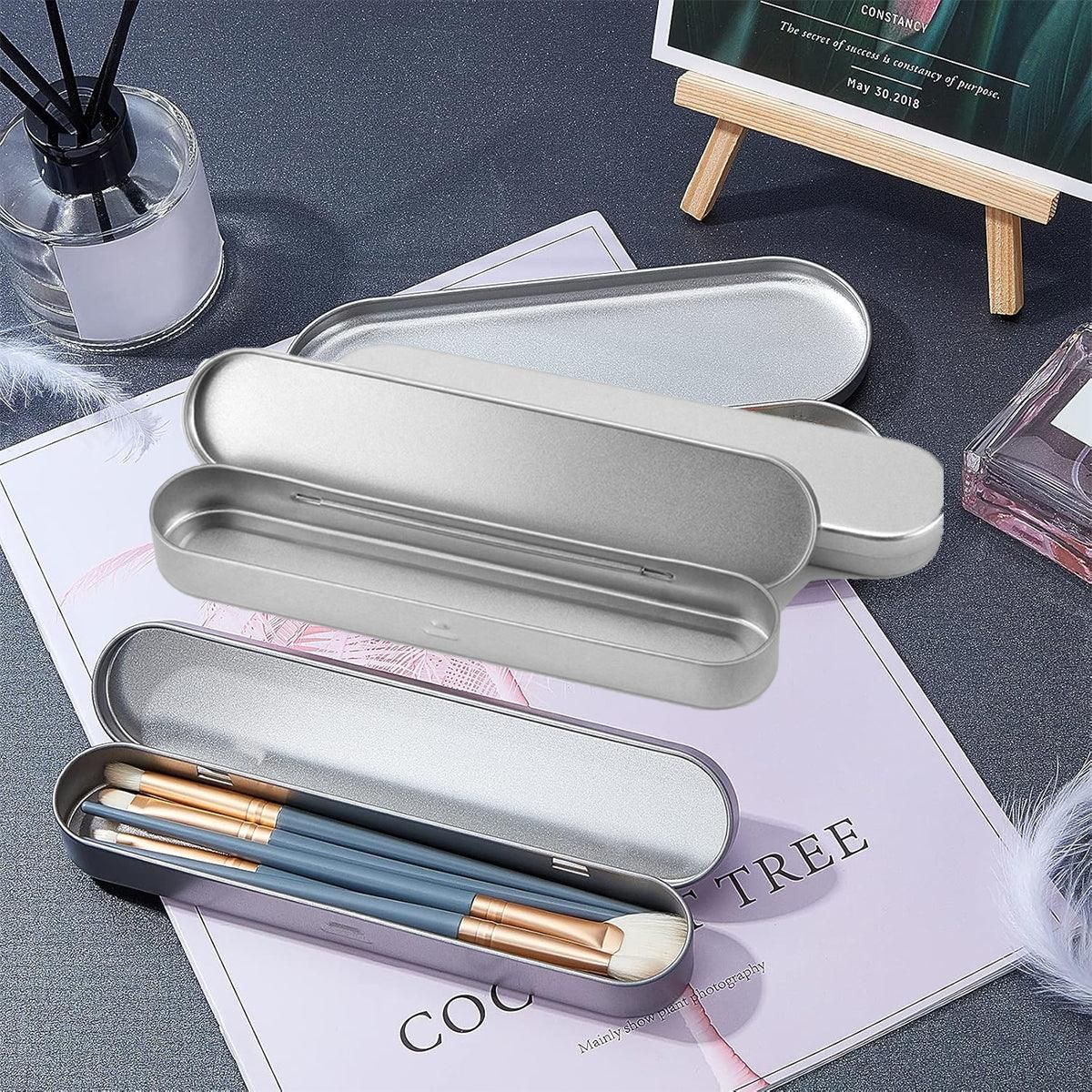 Set of 20 metal pencil boxes by Everything Baby, durable tin pen holders for kids' school supplies and organization.