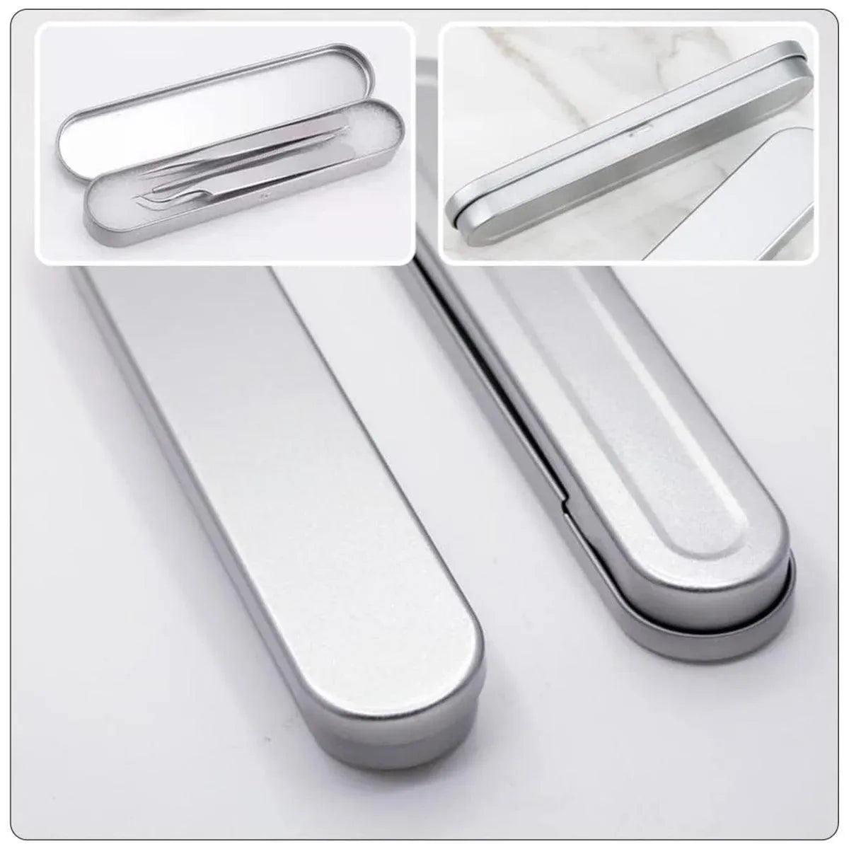 Set of 20 metal pencil boxes by Everything Baby, durable tin pen holders for organizing pens and pencils in kids' or baby spaces.
