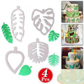Palm tree, turtle, and leaf cookie cutters by Everything Baby for fondant, cake decorating, and sugarcraft baking projects.
