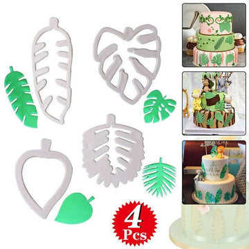 Palm tree, turtle, and leaf cookie cutters by Everything Baby for fondant, cake decorating, and sugarcraft baking projects.