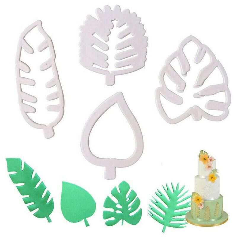 Palm tree turtle leaf cookies biscuit cutter fondant mould for cake decorating, ideal for baking and sugarcraft projects.