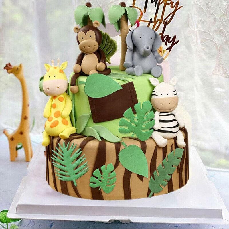 Palm tree, turtle, and leaf-shaped cookie cutter and fondant mold for cake decorating and sugarcraft by Everything Baby.
