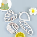 Palm tree turtle leaf cookie cutter fondant mold for cake decorating, ideal for sugarcraft and baking projects.