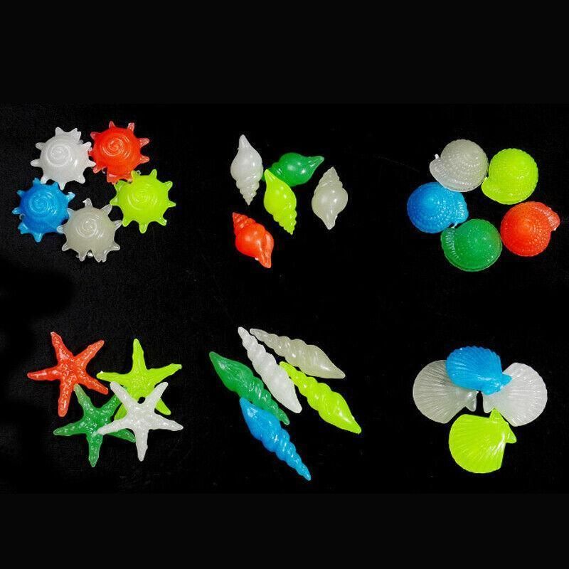 Colorful glow-in-the-dark pebbles stones for fish tanks, gardens, and outdoor play, 100-piece set from Everything Baby.