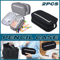 Two large capacity multifunctional pencil cases for school and office, by Everything Baby, with multiple compartments for pens and supplies.