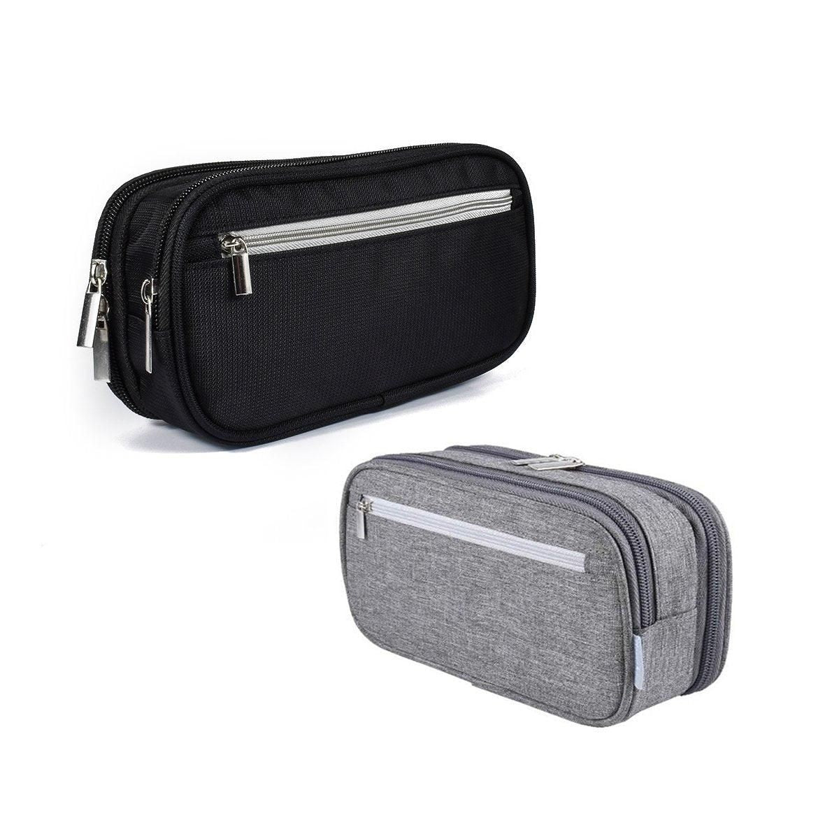 Two large capacity multifunctional pencil cases in vibrant colors, ideal for school and office storage by Everything Baby.