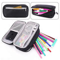 Two large capacity multifunctional pencil cases from Everything Baby, ideal for school and office storage, shown in the image.