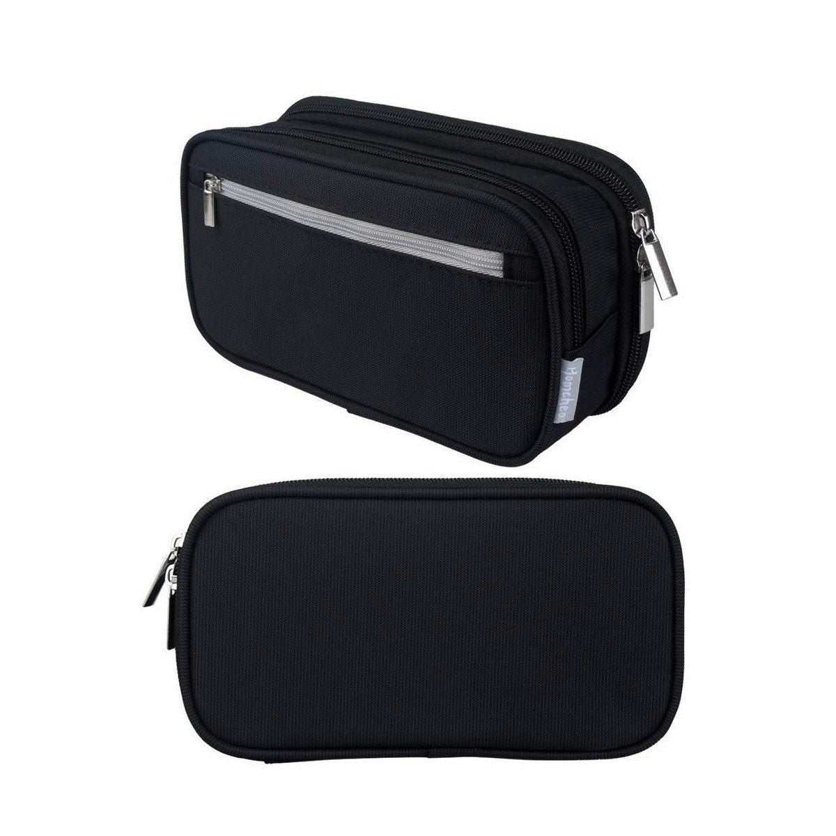 Two large capacity multifunctional pencil cases from Everything Baby, ideal for school and office storage, with colorful designs.