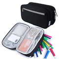 Two large capacity multifunctional pencil cases from Everything Baby, ideal for school and office storage with ample space for pens and supplies.