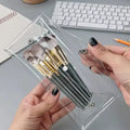 Set of 7 transparent colorful pencil cases with buckles for kids, portable storage and organizer bags by Everything Baby.