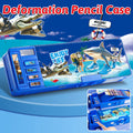 Astronaut-themed multifunctional pencil case by Everything Baby with compartments for stationery and school supplies.