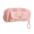 Pink embroidered multifunction pencil case for boys and girls, large capacity storage for pens and pencils, by Everything Baby.