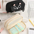 Pink embroidered multifunction pencil case for boys and girls, large capacity pen and pencil holder by Everything Baby.
