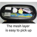 Large blue three-layer stationery box by Everything Baby, multifunctional pencil case with multiple compartments for kids' pens and supplies.