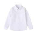 White girls' long sleeve school shirt with Peter Pan collar and adjustable cuffs, size 2XL, from Everything Baby.