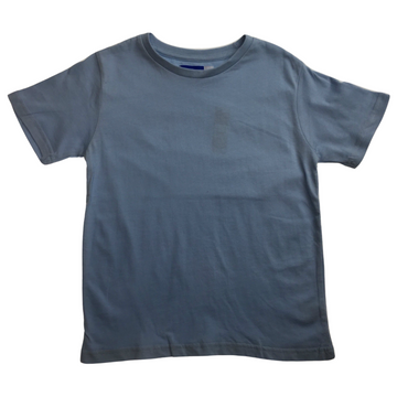 KIDS PLAIN T SHIRT Childrens Child 100% COTTON Boys Girls Basic Blank Tee Top - Sky Blue - 14