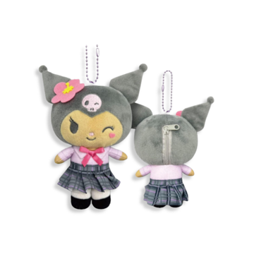 Sanrio Kuromi Tan Uniform Plush Mascot Keychain