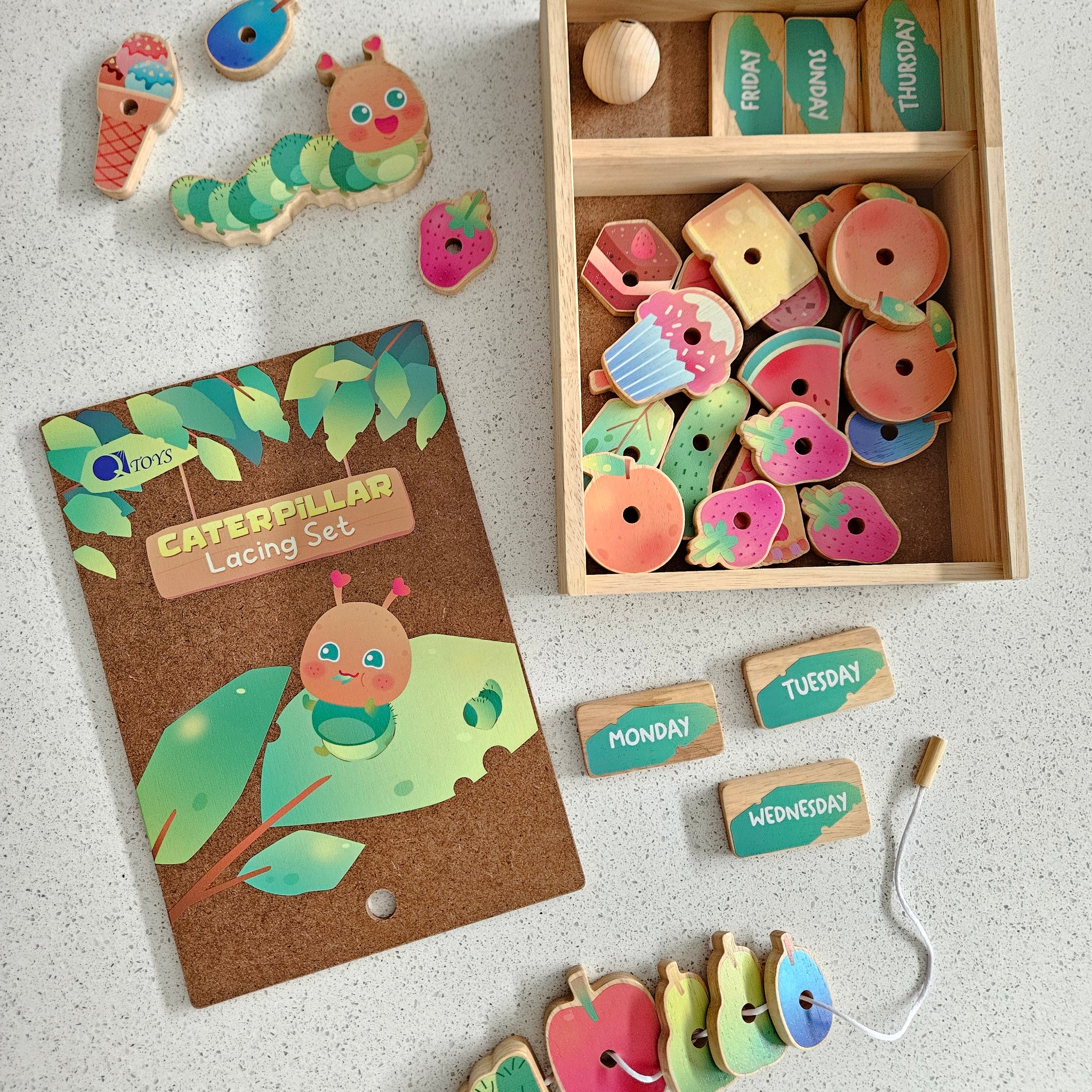 Caterpillar Lacing Set