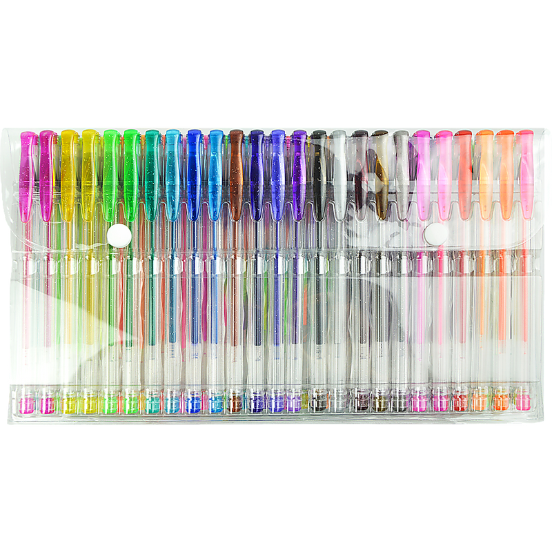 Glitter Gel Pens (100 pack) with 2.5X More Ink - Craft, Kids & Adult Colouring